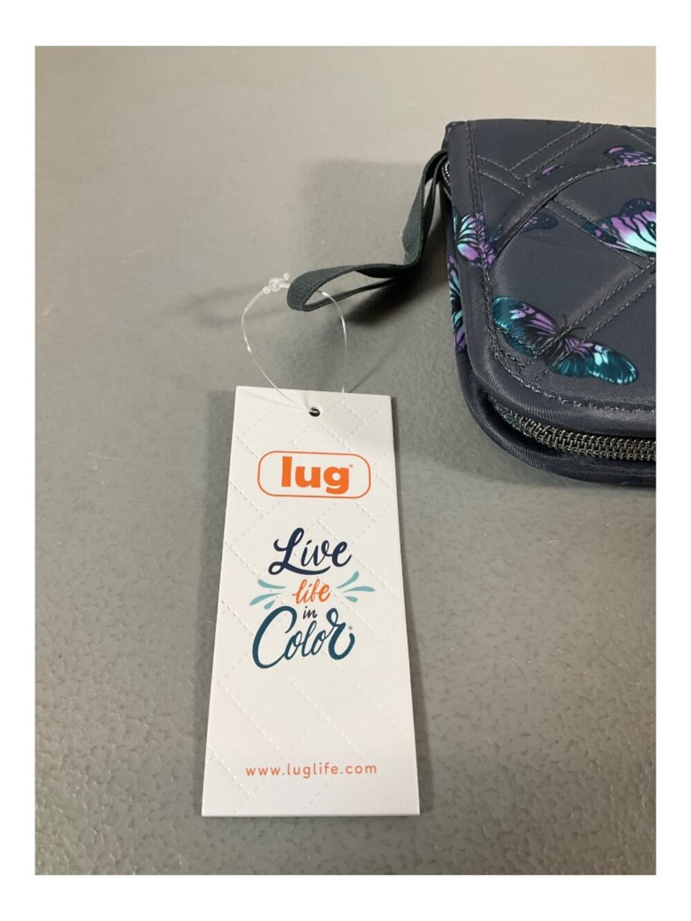 Lug Tango SE Compact RFID Wallet - Unisex Butterfly Grey Protection